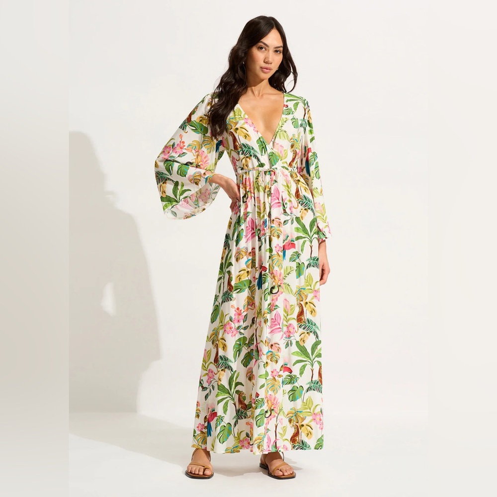 Anthropologie SEAFOLLY TROPICA MAXI DRESS Women’s Size Medium - Floral Vacation